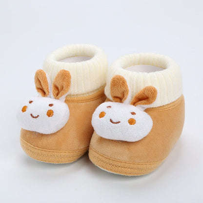 3D Rabbit Theme Soft Baby Shoes for 0 to 12 Months with Fleece Lining - DunbiBeauty, LLC