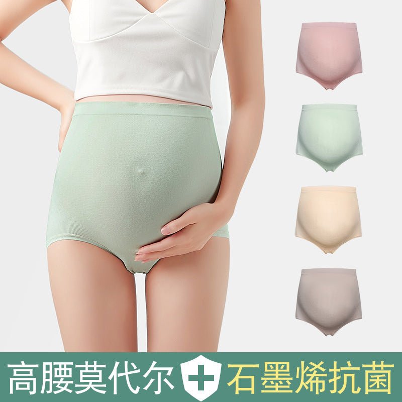 3D Seamless Stretch Modal Maternity Panties High Waist Adjustable Belly Underwear Clothes for Pregnant Women Pregnancy Briefs - DunbiBeauty, LLC