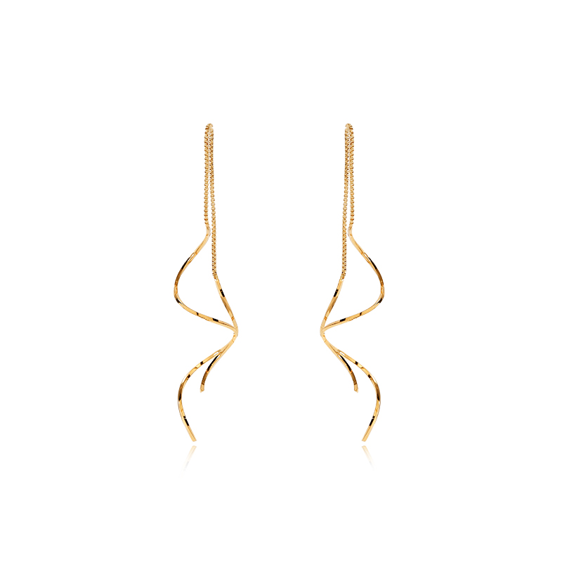 Weave Shape Dangle Earrings Kiwidrop