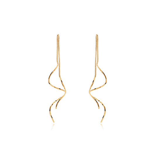 Weave Shape Dangle Earrings Kiwidrop