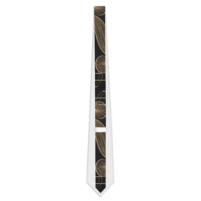 Men's Black Throwback Necktie Printify