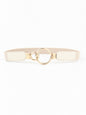 Double Ring Buckle Elastic PU Belt