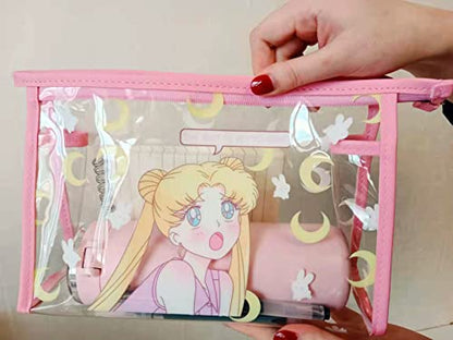 Sailor Moon Clear Makeup Bags, Kawaii Makeup Bag Organizer, Mother's Day Gift Clear Travel Bags for Toiletries Gift for Girls Women? Spreadr