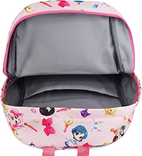 Roffatide Anime Sailor Moon Backpack Tsukino Usagi Luna Artemis All Over Print Girls School Bag Chibi Moon Laptop Backpack Spreadr