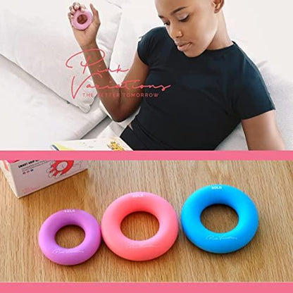 PINK VARIATIONS Smart Exercise Rings - Hoop Extra Weight - Hand Exerciser– Pilates Ring - Grip Strength Trainer Compatible with Smart Weighted Hoop Extra Weight-Ideal for Fitness, Rehabilitation, Yoga Spreadr