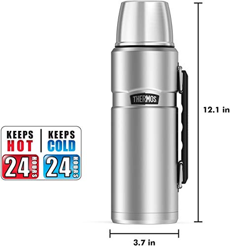 THERMOS Stainless King Vacuum-Insulated Beverage Bottle, 40 Ounce, Midnight Blue