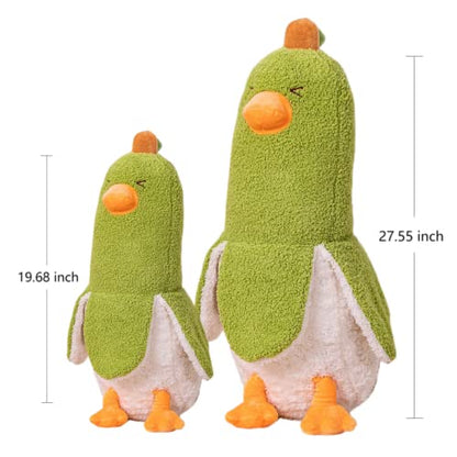 PEACH CAT Banana Duck Plush Toy Cute Plushie Hugging Plush Pillow Duck Stuffed Animal for Girls and Boys White 12"