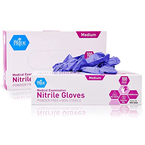 MedPride Powder-Free Nitrile Exam Gloves (Small (Pack of 100))