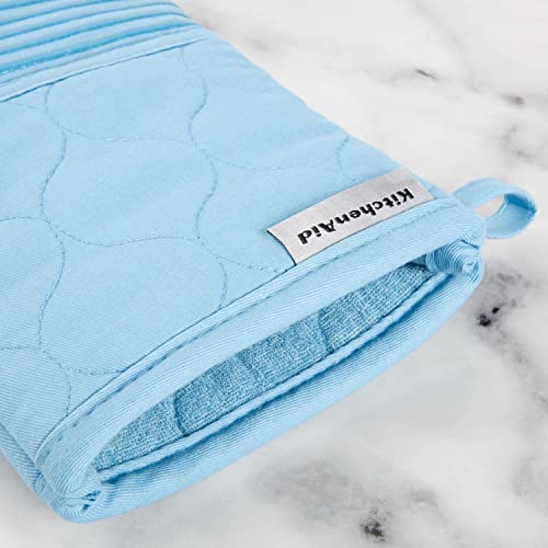 KitchenAid Onion Quilt KT OM PH Kitchen Towel, Oven Mitt & Potholder Set, Blue Velvet