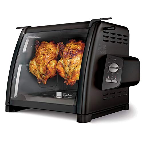 Ronco ST5500SBLK Series Rotisserie Oven, Countertop Rotisserie Oven, 3 Cooking Functions: Rotisserie, Sear and No Heat Rotation, 15-Pound Capacity, Black Spreadr