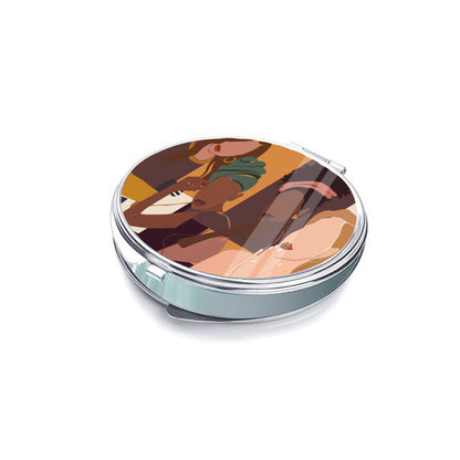 Portable Cosmetic Mirror｜Stainless Steel -Afro Latinas, Latinas, Community, Beauty, Grace, Style, Fashion. Trendsetters (Designed by Dunbi)