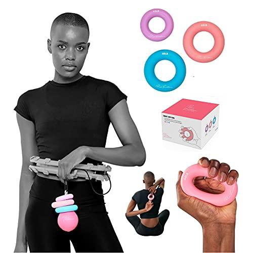 PINK VARIATIONS Smart Exercise Rings - Hoop Extra Weight - Hand Exerciser– Pilates Ring - Grip Strength Trainer Compatible with Smart Weighted Hoop Extra Weight-Ideal for Fitness, Rehabilitation, Yoga Spreadr