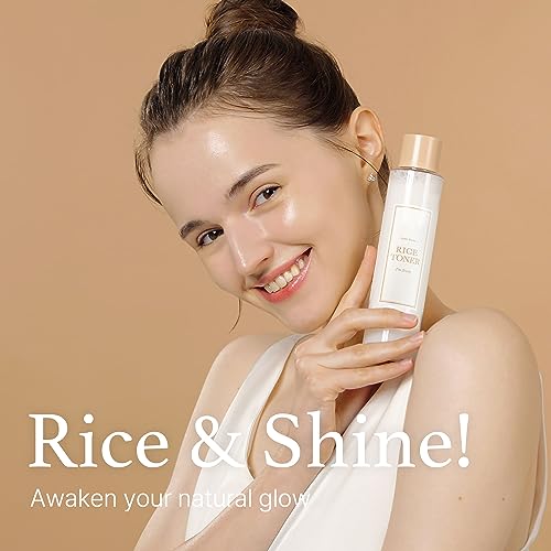 I'm From Rice Toner, 77.78% Rice Extract from Korea, Glow Essence with Niacinamide, Hydrating for Dry Skin, Vegan, Alcohol Free, Fragrance Free, Peta Approved, K Beauty Toner, 5.07 Fl Oz, Valentine