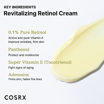 COSRX Skin Cycling Routine - Snail Mucin 96% Essence + Retinol 0.1 Cream, Recovery Set for Face and Neck, Fine Lines Spot Treatment, Repair Cream for Face