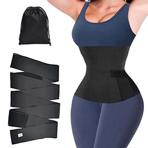 Waist Trainer for Women Lower Belly Fat, Invisible Waist Wrap for Stomach, Non-Slip Waist Trainer for Women Plus Size, Adjustable and Comfortable Waist Trimmer for Women Black Spreadr