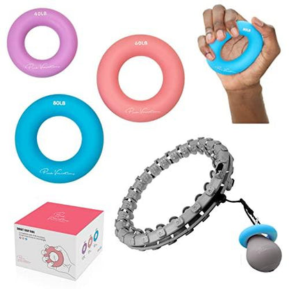 PINK VARIATIONS Smart Exercise Rings - Hoop Extra Weight - Hand Exerciser– Pilates Ring - Grip Strength Trainer Compatible with Smart Weighted Hoop Extra Weight-Ideal for Fitness, Rehabilitation, Yoga Spreadr