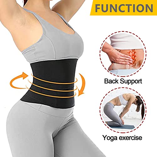 Waist Trainer for Women Lower Belly Fat, Invisible Waist Wrap for Stomach, Non-Slip Waist Trainer for Women Plus Size, Adjustable and Comfortable Waist Trimmer for Women Black Spreadr