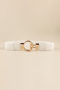 Circle Shape Buckle Zinc Alloy Buckle PU Leather Belt