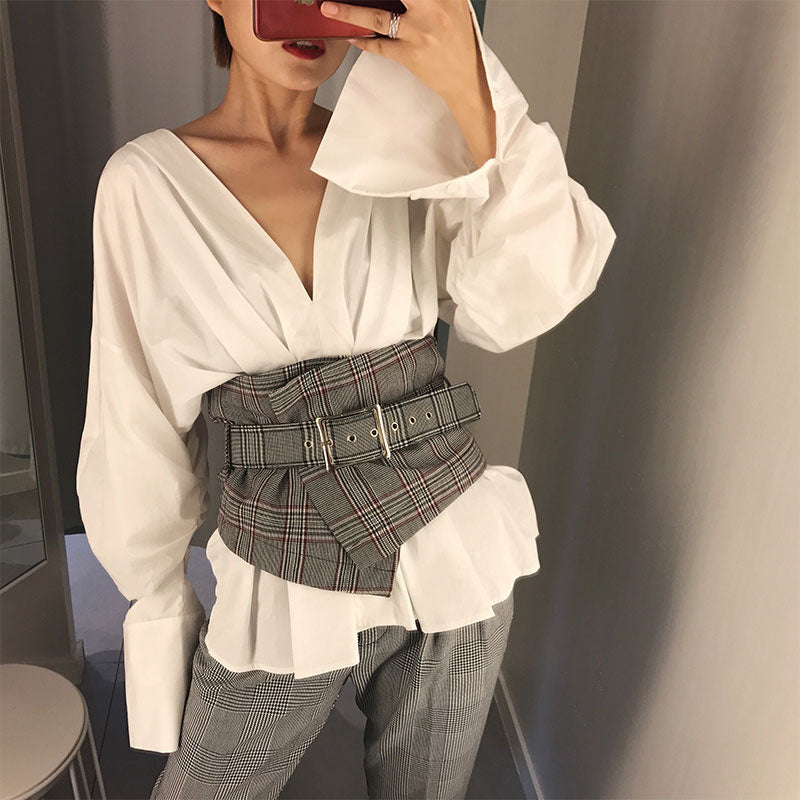 Plaid Skirt Style Waist Belt nihaodropshipping