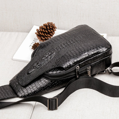 Men's Leather Crossbody Chest Bag nihaodropshipping