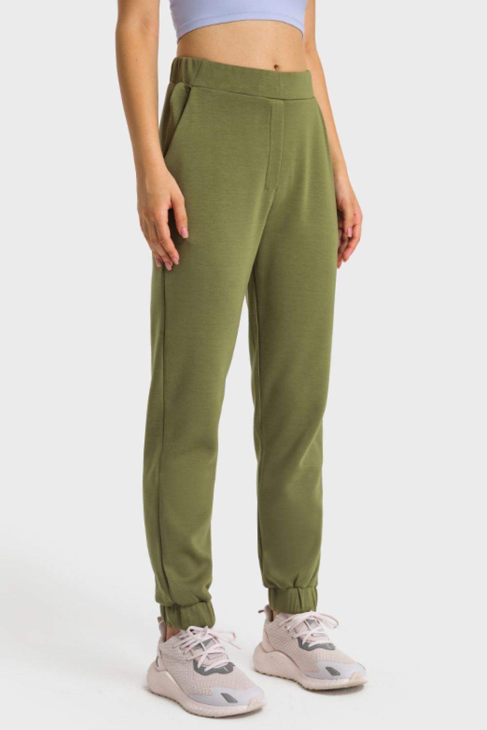 Pull-On Joggers with Side Pockets Trendsi