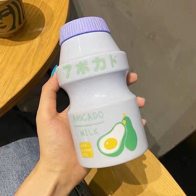 450ml Plastic Cute Yogurt Water Bottle Tour Drinking Bottle Yakult Shape Kawaii Milk Carton Shaker Bottle - DunbiBeauty, LLC