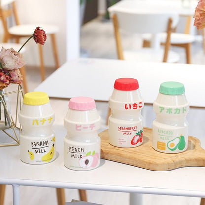 450ml Plastic Cute Yogurt Water Bottle Tour Drinking Bottle Yakult Shape Kawaii Milk Carton Shaker Bottle - DunbiBeauty, LLC