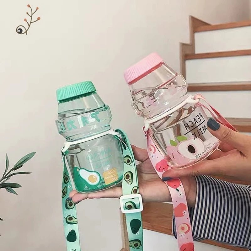 450ml Plastic Cute Yogurt Water Bottle Tour Drinking Bottle Yakult Shape Kawaii Milk Carton Shaker Bottle - DunbiBeauty, LLC