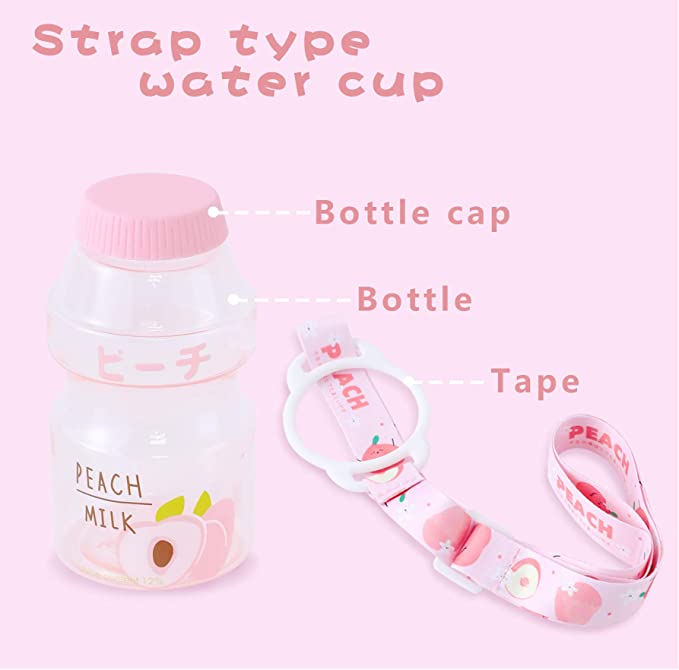 450ml Plastic Cute Yogurt Water Bottle Tour Drinking Bottle Yakult Shape Kawaii Milk Carton Shaker Bottle - DunbiBeauty, LLC