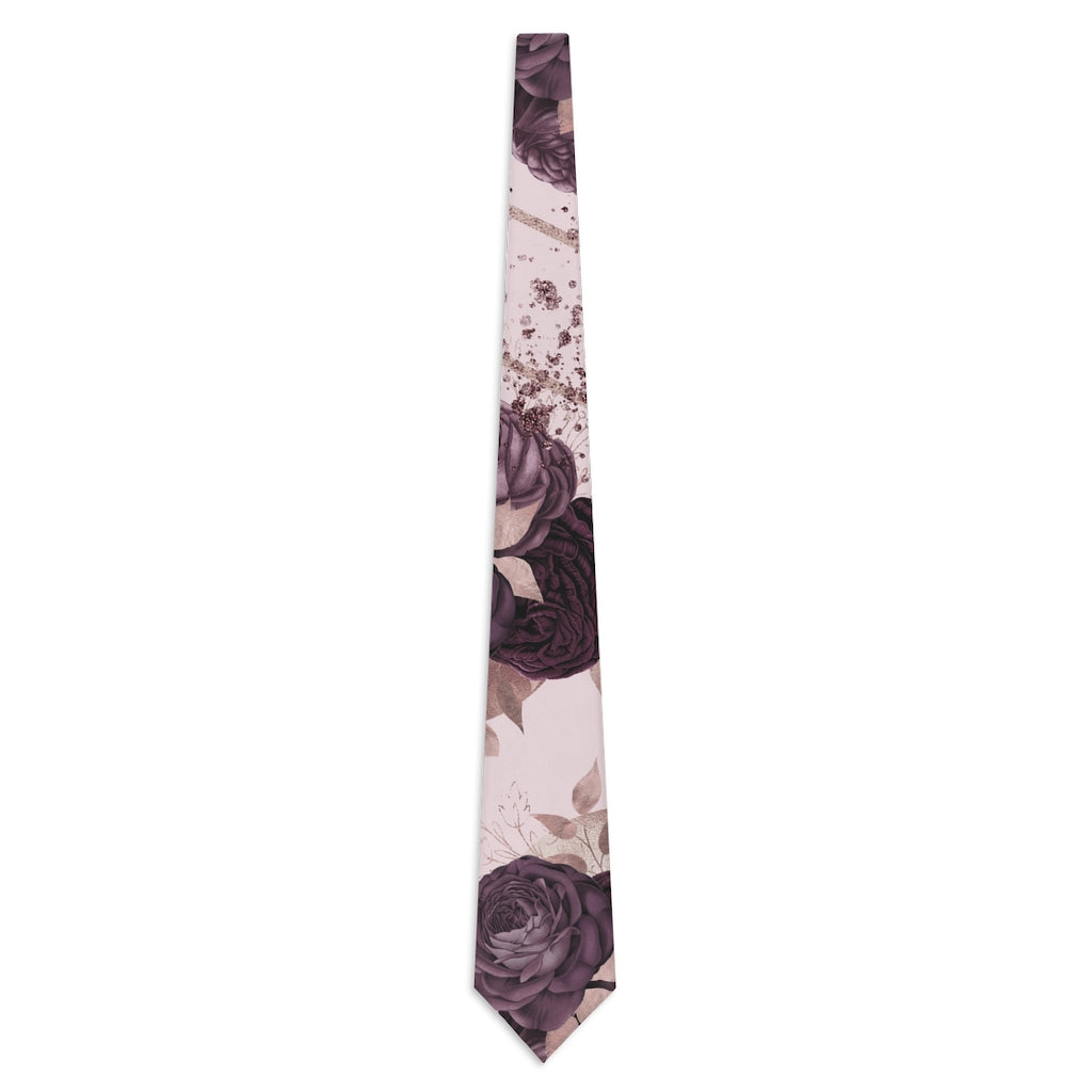 Purple Floral Gentleman's Business Tie Printify