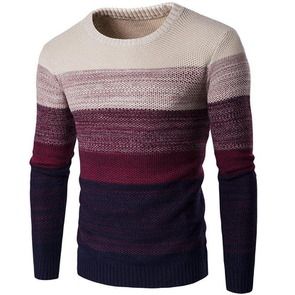 Men's Wide Band Striped Sweaters nihaodropshipping