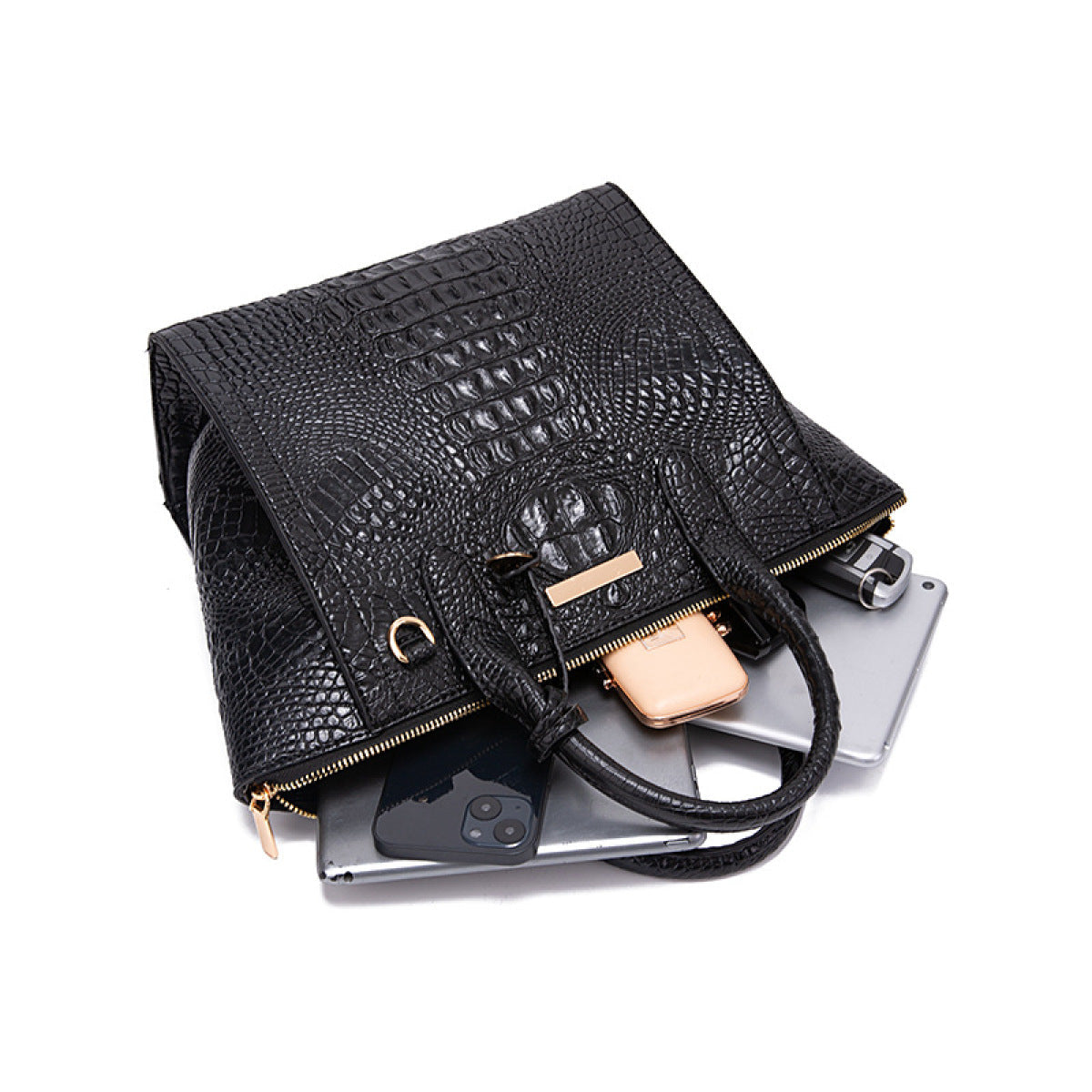 Retro Crocodile Pattern Crossbody Bag Kiwidrop