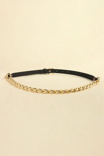 PU Leather Chain Belt