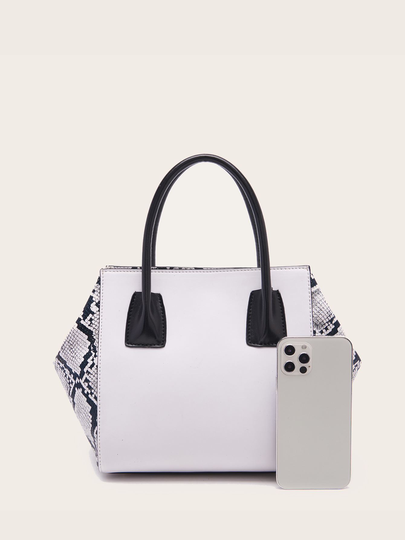 Retro Snakeskin Print Tote Bag Kiwidrop