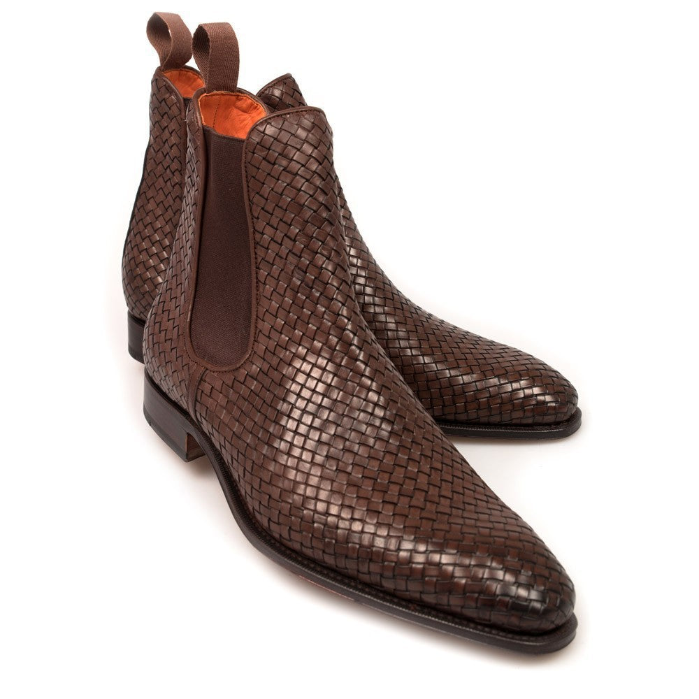 Woven Square Head Men's Low Profile Boots