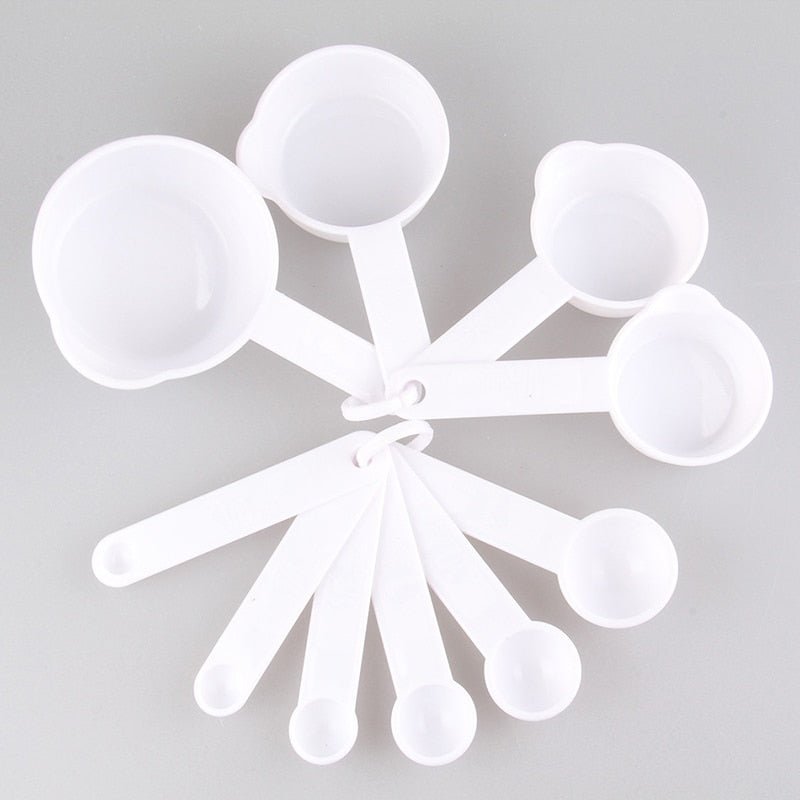 4Pcs/5pcs/10pcs Multi Purpose Spoons/Cup Measuring Tools PP Baking Accessories Stainless Steel/Plastic Handle Kitchen Gadgets - DunbiBeauty, LLC