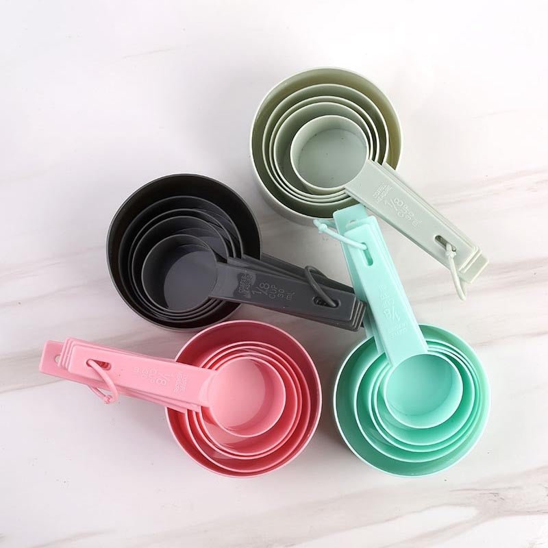 4Pcs/5pcs/10pcs Multi Purpose Spoons/Cup Measuring Tools PP Baking Accessories Stainless Steel/Plastic Handle Kitchen Gadgets - DunbiBeauty, LLC