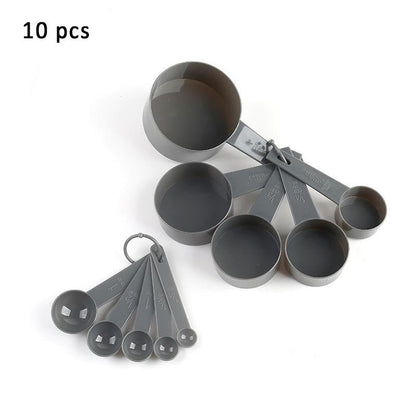 4Pcs/5pcs/10pcs Multi Purpose Spoons/Cup Measuring Tools PP Baking Accessories Stainless Steel/Plastic Handle Kitchen Gadgets - DunbiBeauty, LLC