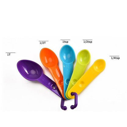 4Pcs/5pcs/10pcs Multi Purpose Spoons/Cup Measuring Tools PP Baking Accessories Stainless Steel/Plastic Handle Kitchen Gadgets - DunbiBeauty, LLC