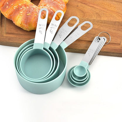 4Pcs/5pcs/10pcs Multi Purpose Spoons/Cup Measuring Tools PP Baking Accessories Stainless Steel/Plastic Handle Kitchen Gadgets - DunbiBeauty, LLC