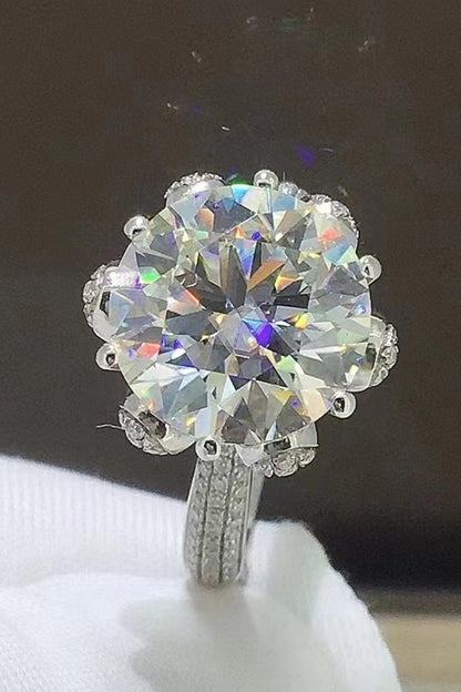 5 Carat Moissanite Side Stone Ring - DunbiBeauty, LLC