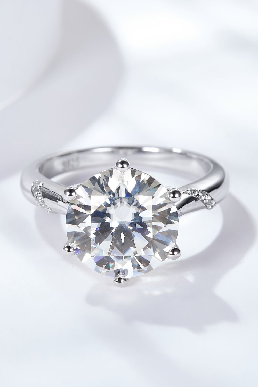 5 Carat Moissanite Solitaire Ring - DunbiBeauty, LLC