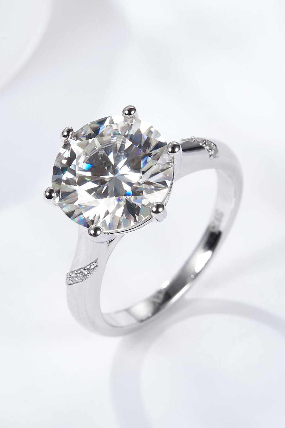 5 Carat Moissanite Solitaire Ring - DunbiBeauty, LLC