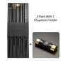 5 Pairs Japanese Chinese Chopsticks For Eating Food Sushi Sticks Reusable Alloy Korean Chopsticks Set Healthy Kitchen Tableware - DunbiBeauty, LLC