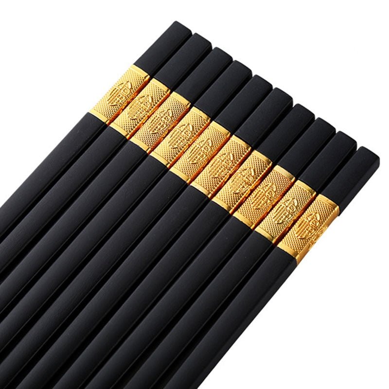 5 Pairs Japanese Chinese Chopsticks For Eating Food Sushi Sticks Reusable Alloy Korean Chopsticks Set Healthy Kitchen Tableware - DunbiBeauty, LLC