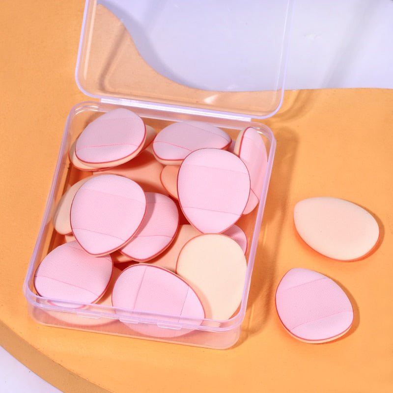 5/10/20 Pcs Mini Finger Puff Foundation Powder Detail Makeup Sponge Face Concealer Cream Blend Cosmetic Accessories Makeup Tools - DunbiBeauty, LLC