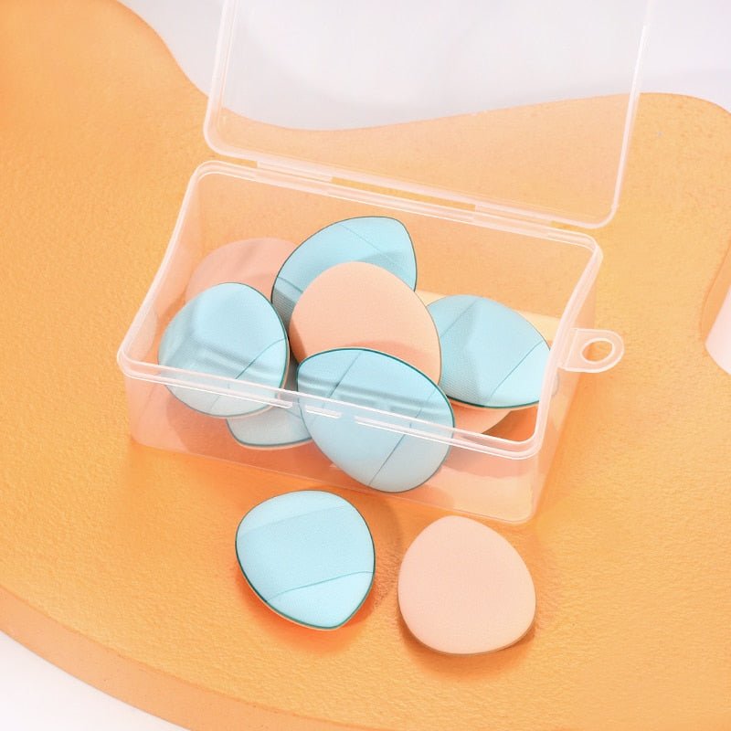 5/10/20 Pcs Mini Finger Puff Foundation Powder Detail Makeup Sponge Face Concealer Cream Blend Cosmetic Accessories Makeup Tools - DunbiBeauty, LLC