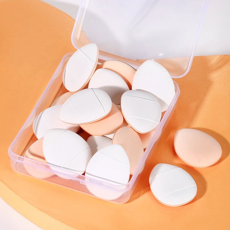 5/10/20 Pcs Mini Finger Puff Foundation Powder Detail Makeup Sponge Face Concealer Cream Blend Cosmetic Accessories Makeup Tools - DunbiBeauty, LLC