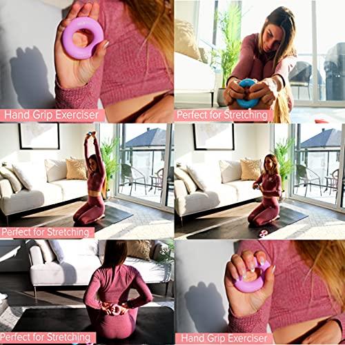 PINK VARIATIONS Smart Exercise Rings - Hoop Extra Weight - Hand Exerciser– Pilates Ring - Grip Strength Trainer Compatible with Smart Weighted Hoop Extra Weight-Ideal for Fitness, Rehabilitation, Yoga Spreadr