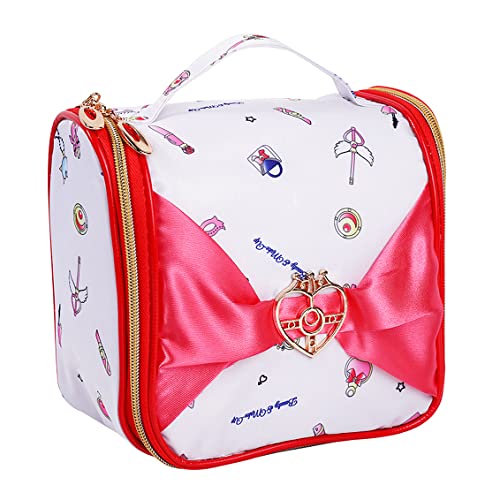 Sailor Moon Toiletry Bag Pink with Hanging Hook, Cute Anime Makeup Cosmetic Bag Portable Travel Organizer for Shampoo, Toothbrush, Toiletries, Gifts for Girls Women Spreadr